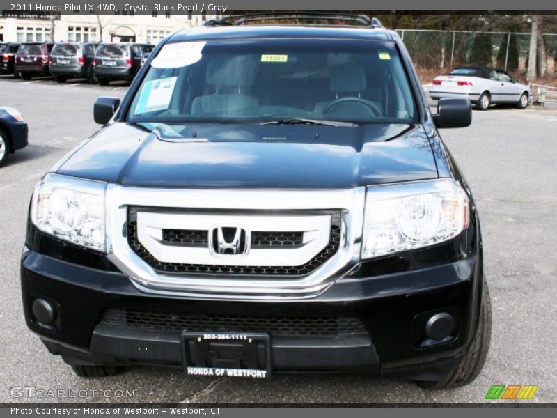 Crystal Black Pearl / Gray 2011 Honda Pilot LX 4WD