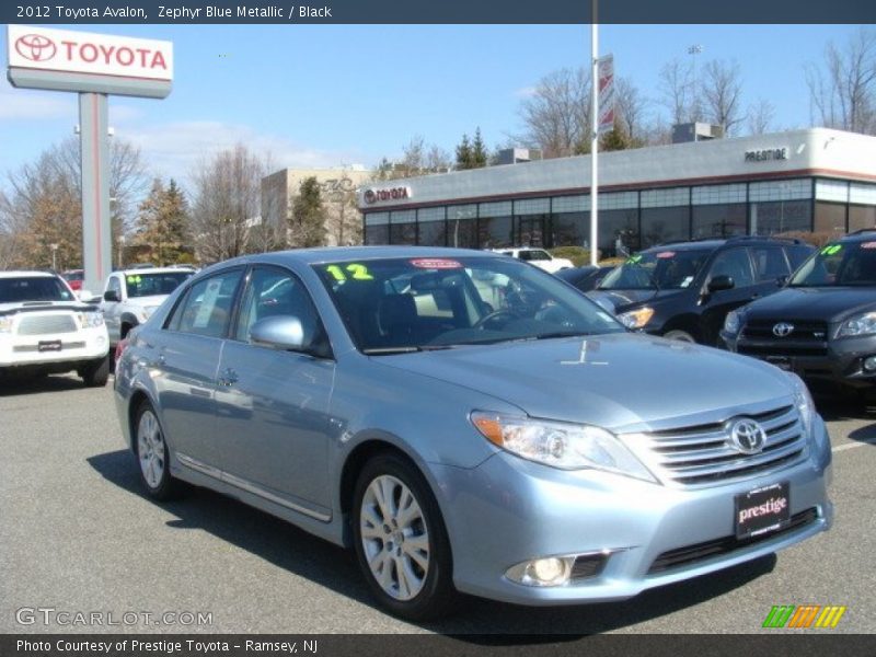 Zephyr Blue Metallic / Black 2012 Toyota Avalon