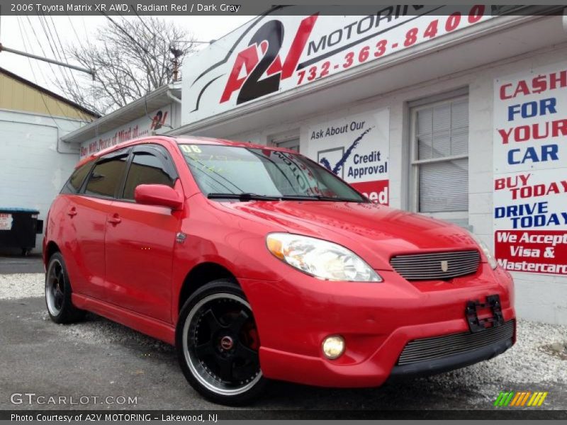 Radiant Red / Dark Gray 2006 Toyota Matrix XR AWD