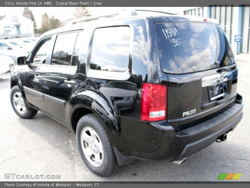 Crystal Black Pearl / Gray 2011 Honda Pilot LX 4WD