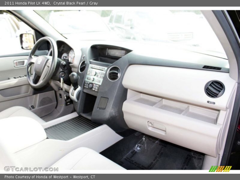 Crystal Black Pearl / Gray 2011 Honda Pilot LX 4WD