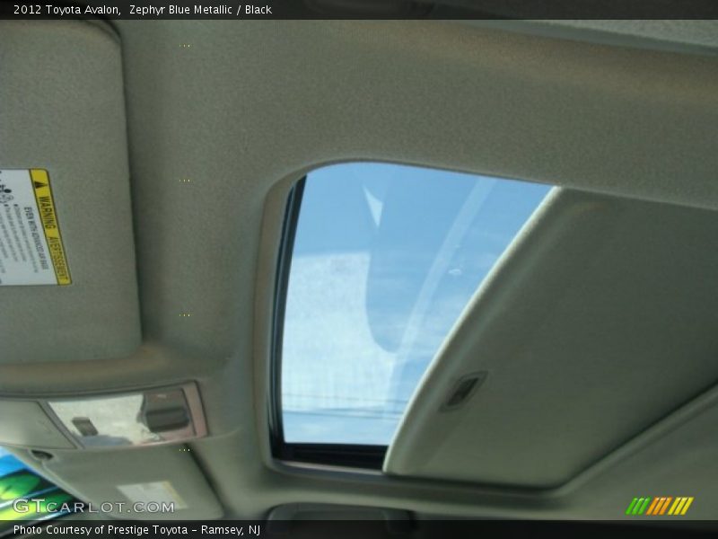 Zephyr Blue Metallic / Black 2012 Toyota Avalon