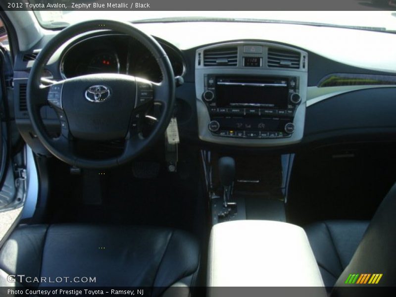 Zephyr Blue Metallic / Black 2012 Toyota Avalon
