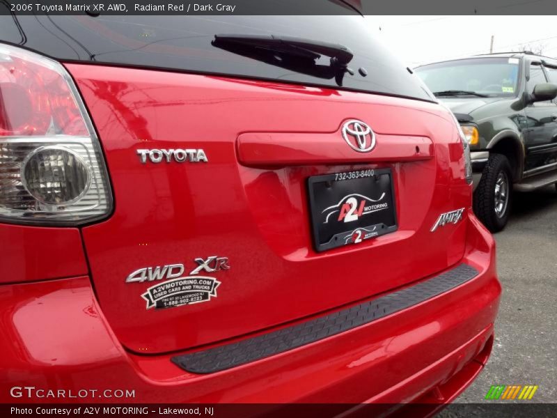 Radiant Red / Dark Gray 2006 Toyota Matrix XR AWD
