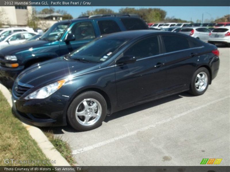Pacific Blue Pearl / Gray 2012 Hyundai Sonata GLS