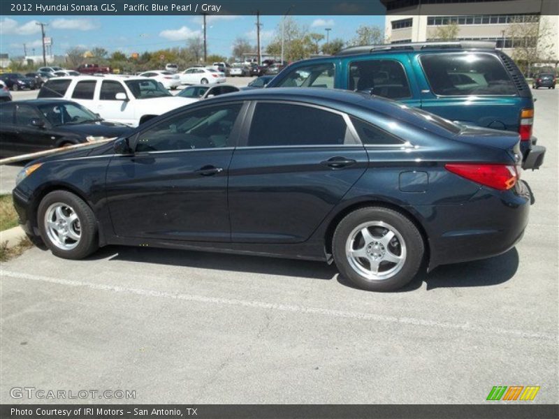 Pacific Blue Pearl / Gray 2012 Hyundai Sonata GLS