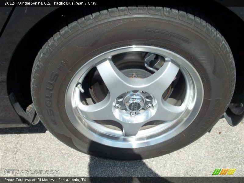 Pacific Blue Pearl / Gray 2012 Hyundai Sonata GLS