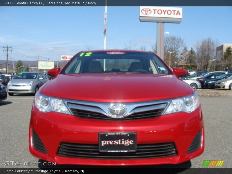 Barcelona Red Metallic / Ivory 2012 Toyota Camry LE
