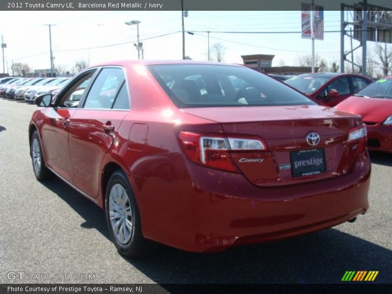 Barcelona Red Metallic / Ivory 2012 Toyota Camry LE