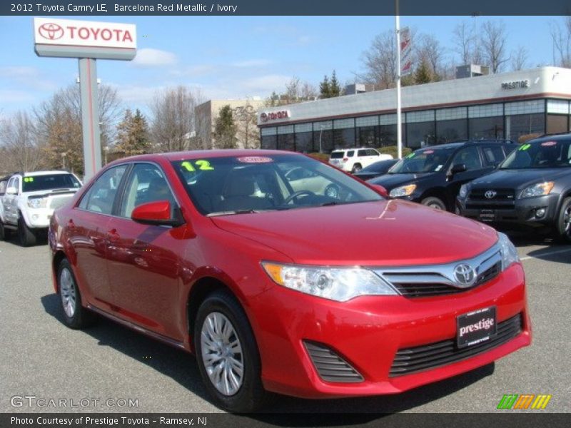 Barcelona Red Metallic / Ivory 2012 Toyota Camry LE