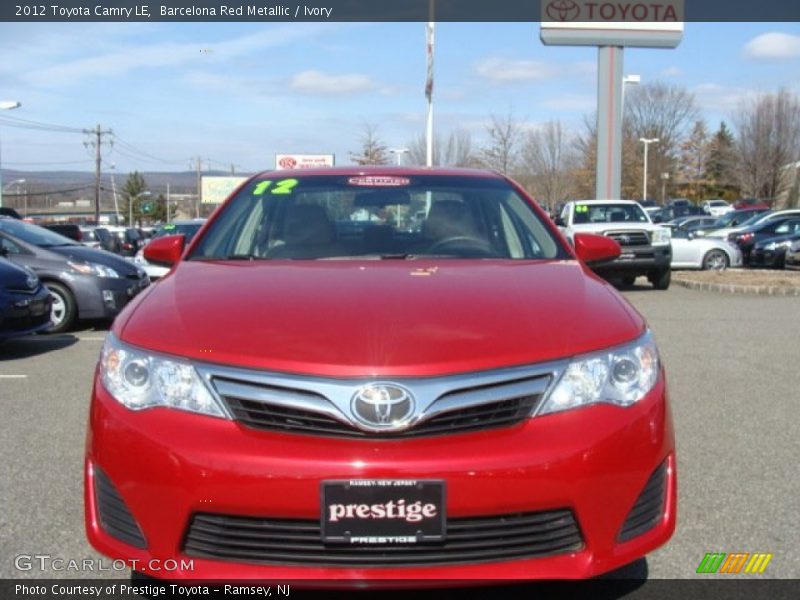 Barcelona Red Metallic / Ivory 2012 Toyota Camry LE