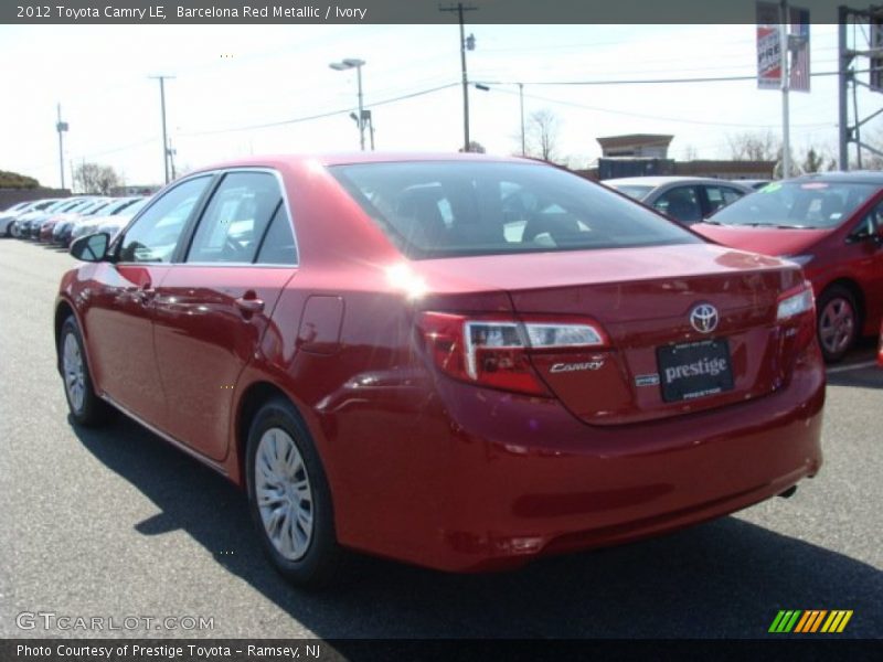 Barcelona Red Metallic / Ivory 2012 Toyota Camry LE