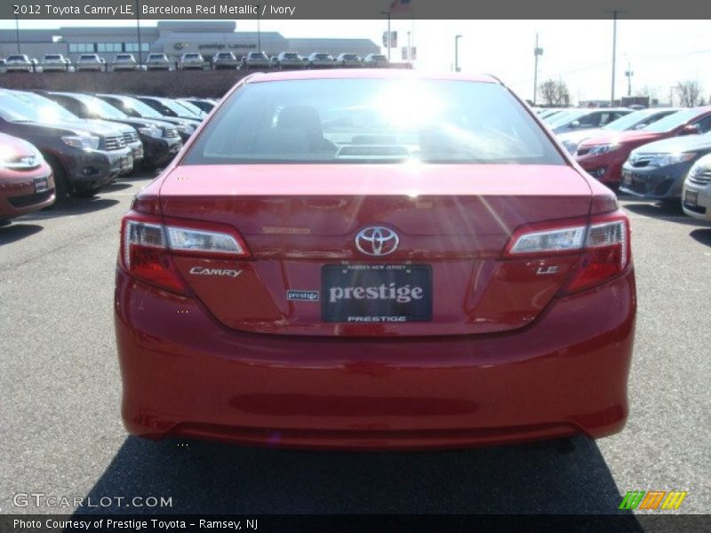 Barcelona Red Metallic / Ivory 2012 Toyota Camry LE