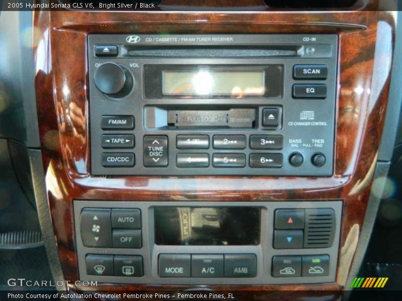 Bright Silver / Black 2005 Hyundai Sonata GLS V6
