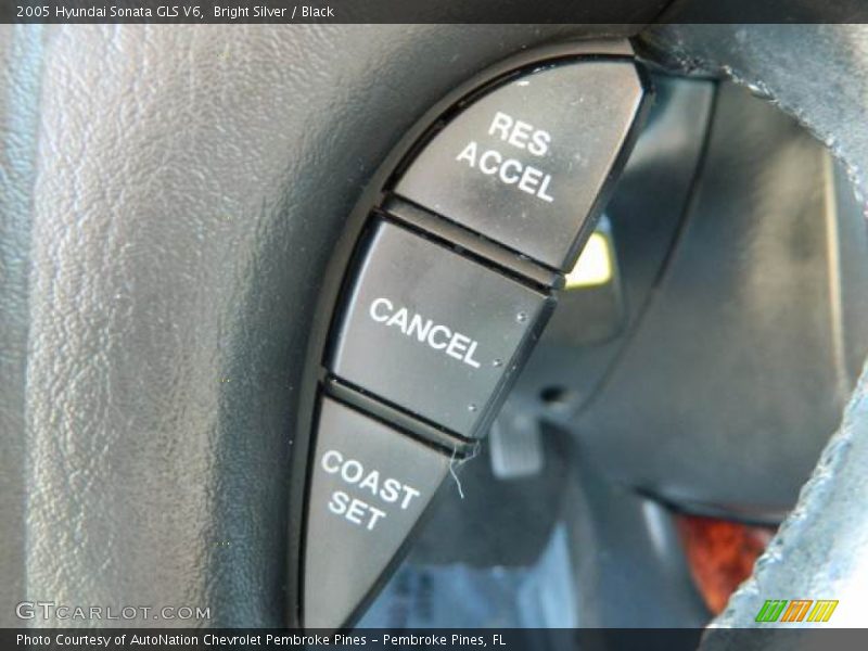 Bright Silver / Black 2005 Hyundai Sonata GLS V6