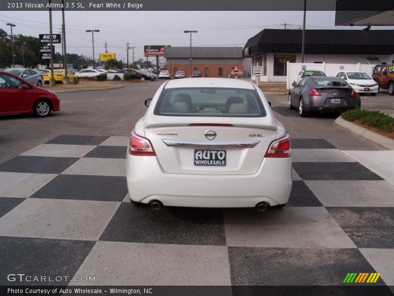 Pearl White / Beige 2013 Nissan Altima 3.5 SL