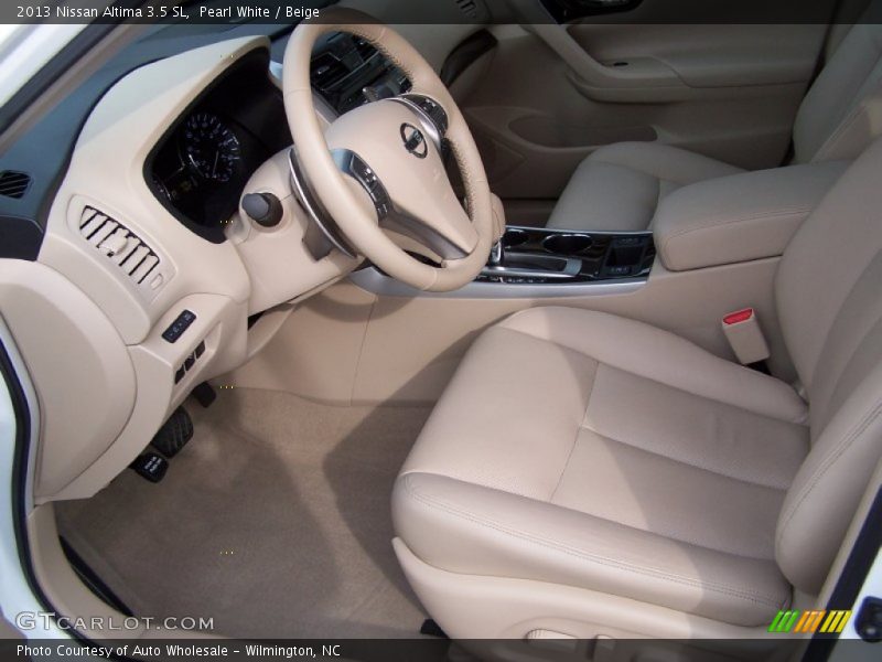 Pearl White / Beige 2013 Nissan Altima 3.5 SL