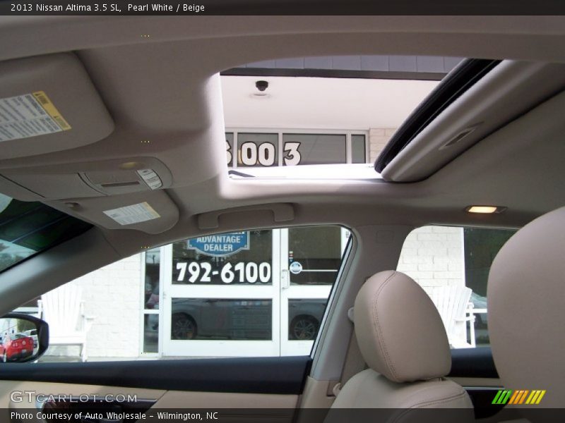 Pearl White / Beige 2013 Nissan Altima 3.5 SL