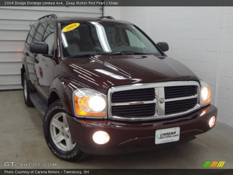 Deep Molten Red Pearl / Khaki 2004 Dodge Durango Limited 4x4