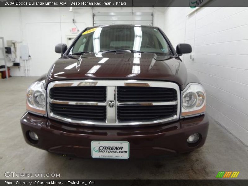 Deep Molten Red Pearl / Khaki 2004 Dodge Durango Limited 4x4