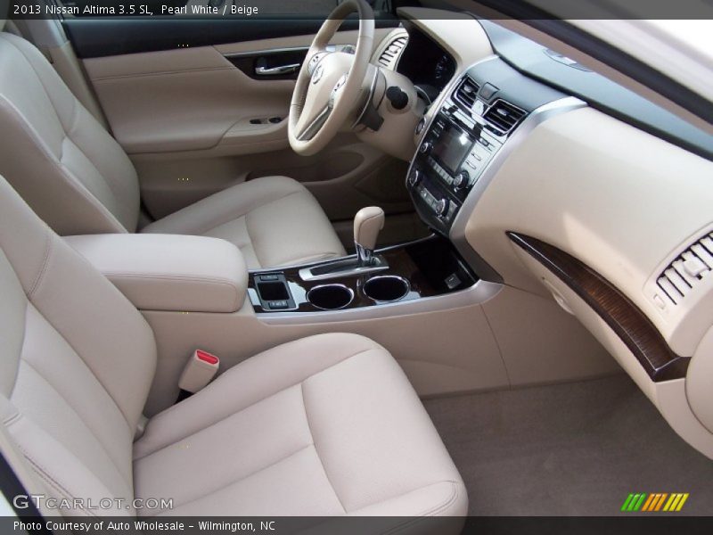 Pearl White / Beige 2013 Nissan Altima 3.5 SL