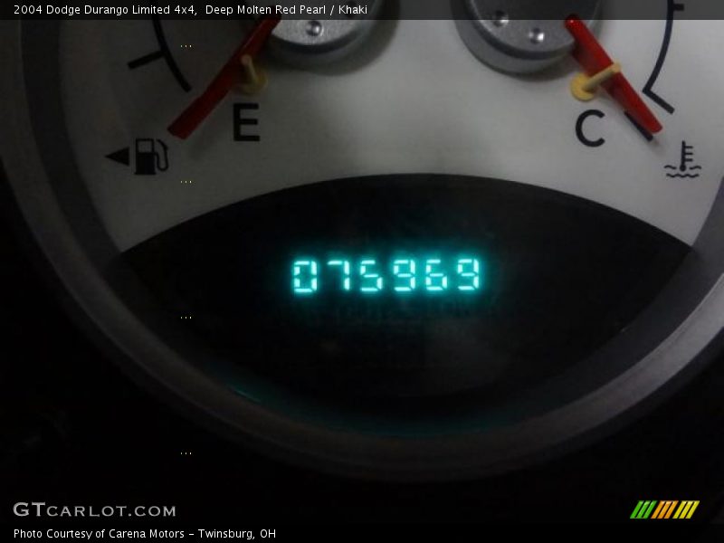 Deep Molten Red Pearl / Khaki 2004 Dodge Durango Limited 4x4