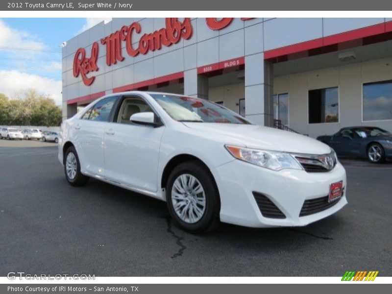 Super White / Ivory 2012 Toyota Camry LE