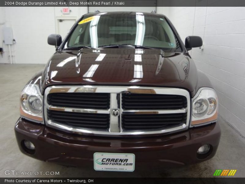 Deep Molten Red Pearl / Khaki 2004 Dodge Durango Limited 4x4