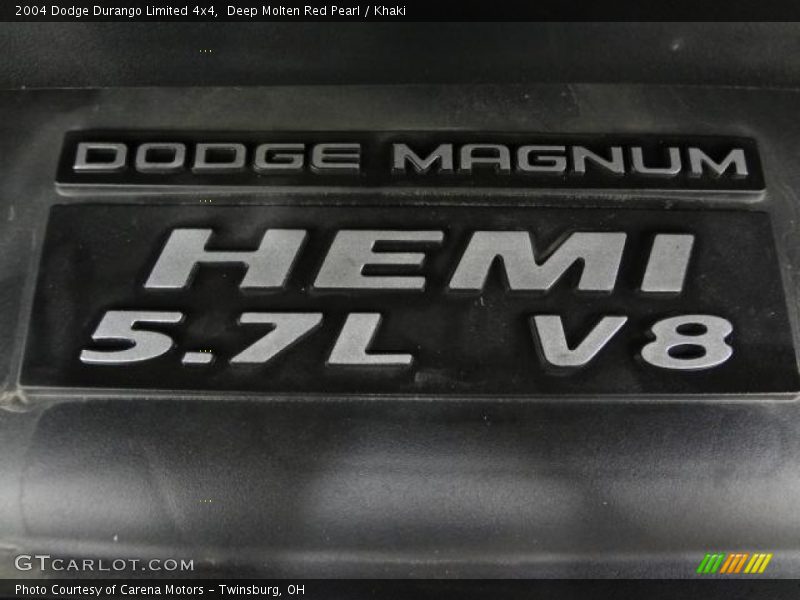 Deep Molten Red Pearl / Khaki 2004 Dodge Durango Limited 4x4