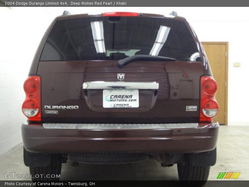 Deep Molten Red Pearl / Khaki 2004 Dodge Durango Limited 4x4