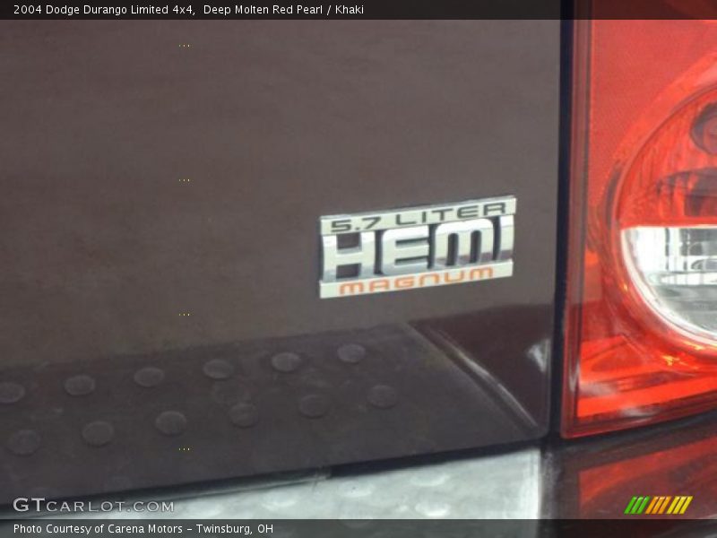 Deep Molten Red Pearl / Khaki 2004 Dodge Durango Limited 4x4