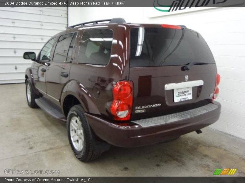 Deep Molten Red Pearl / Khaki 2004 Dodge Durango Limited 4x4