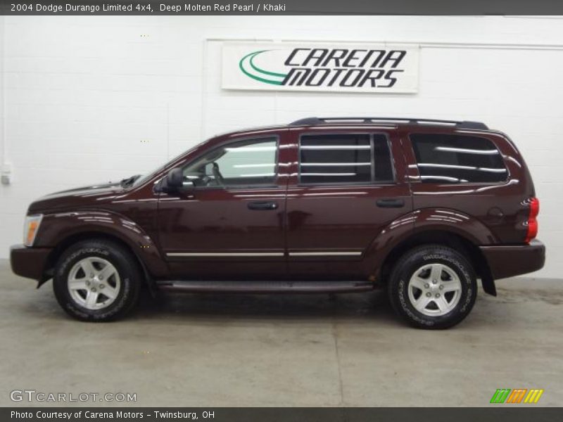 Deep Molten Red Pearl / Khaki 2004 Dodge Durango Limited 4x4