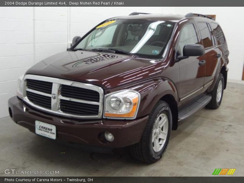 Deep Molten Red Pearl / Khaki 2004 Dodge Durango Limited 4x4