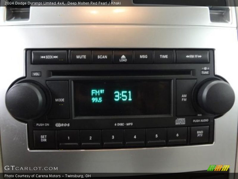 Deep Molten Red Pearl / Khaki 2004 Dodge Durango Limited 4x4