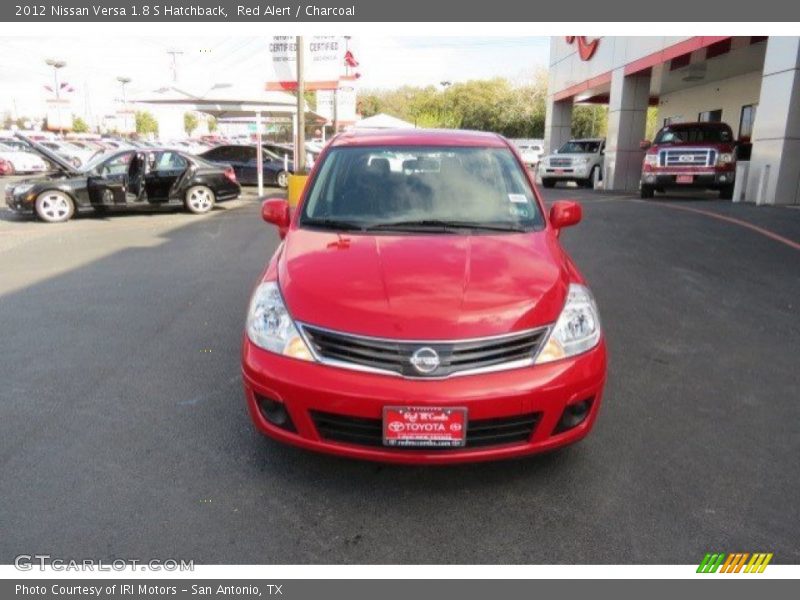 Red Alert / Charcoal 2012 Nissan Versa 1.8 S Hatchback