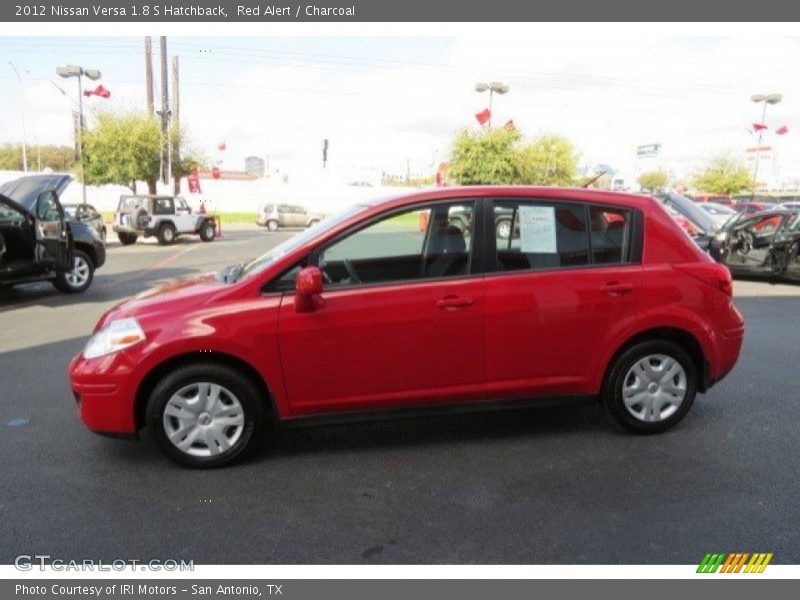 Red Alert / Charcoal 2012 Nissan Versa 1.8 S Hatchback