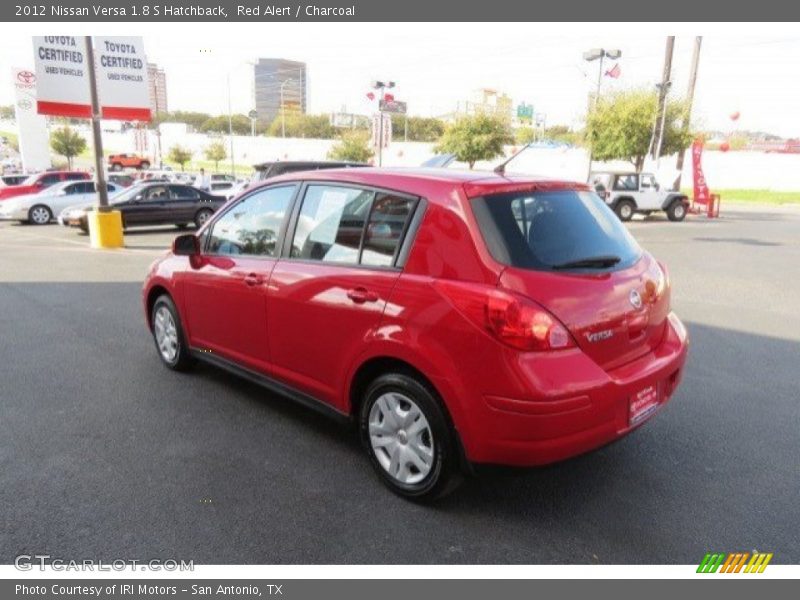 Red Alert / Charcoal 2012 Nissan Versa 1.8 S Hatchback
