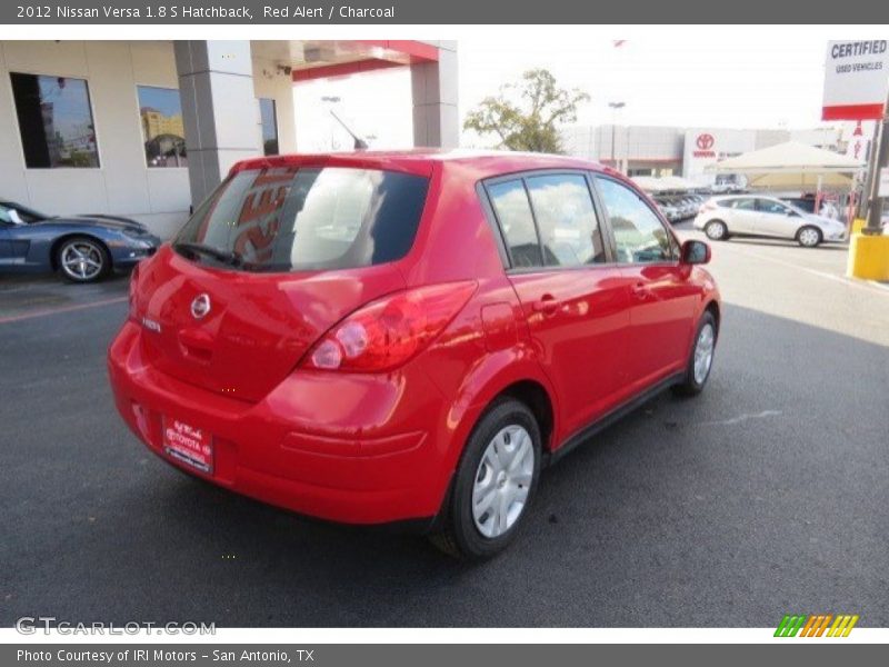 Red Alert / Charcoal 2012 Nissan Versa 1.8 S Hatchback