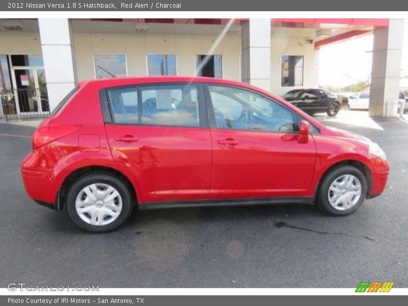 Red Alert / Charcoal 2012 Nissan Versa 1.8 S Hatchback