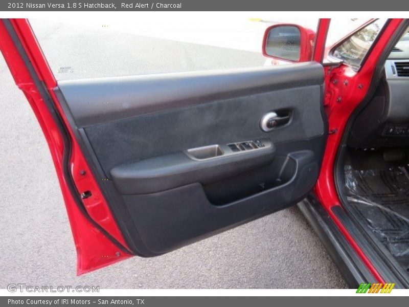 Red Alert / Charcoal 2012 Nissan Versa 1.8 S Hatchback
