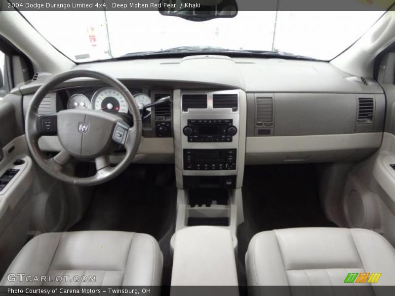 Deep Molten Red Pearl / Khaki 2004 Dodge Durango Limited 4x4