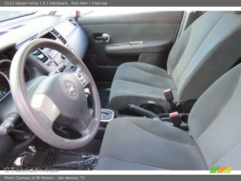 Red Alert / Charcoal 2012 Nissan Versa 1.8 S Hatchback