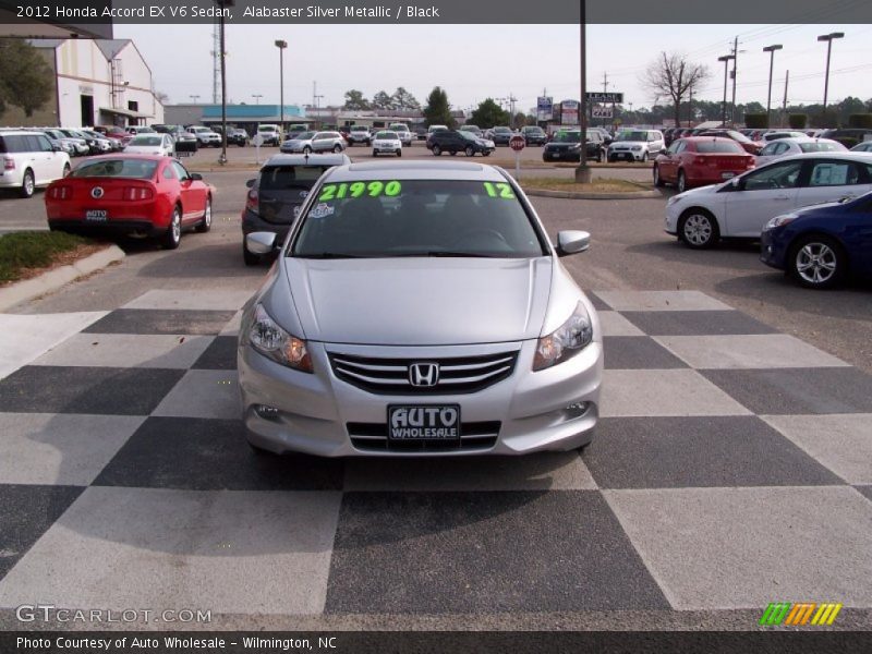 Alabaster Silver Metallic / Black 2012 Honda Accord EX V6 Sedan