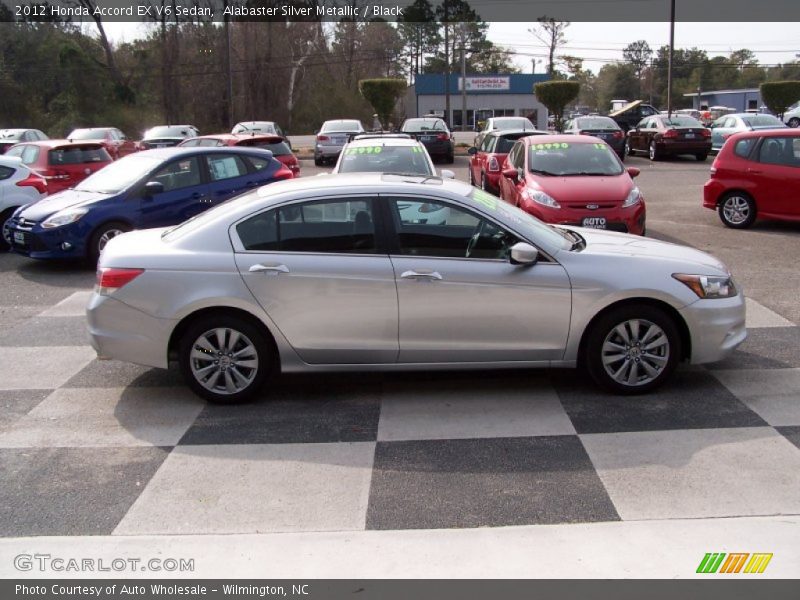 Alabaster Silver Metallic / Black 2012 Honda Accord EX V6 Sedan