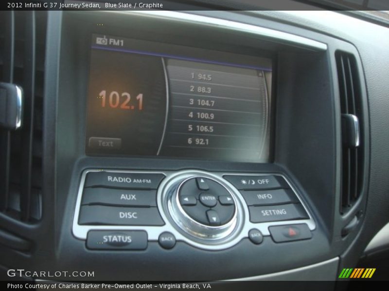 Blue Slate / Graphite 2012 Infiniti G 37 Journey Sedan