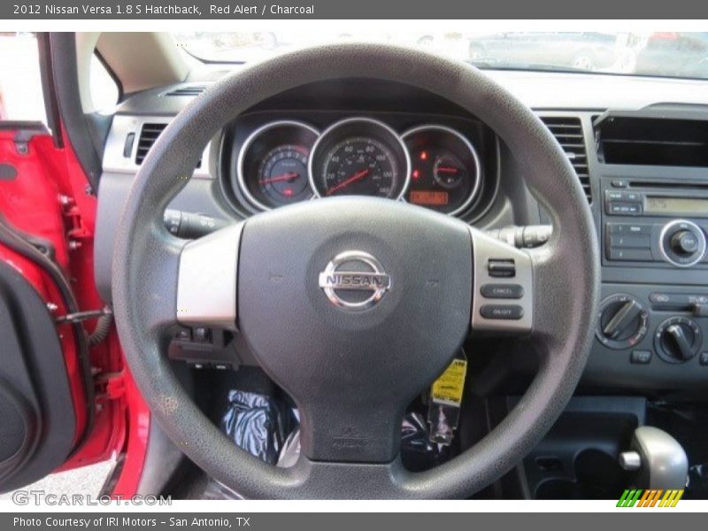 Red Alert / Charcoal 2012 Nissan Versa 1.8 S Hatchback