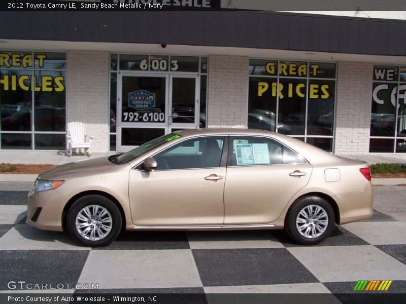 Sandy Beach Metallic / Ivory 2012 Toyota Camry LE