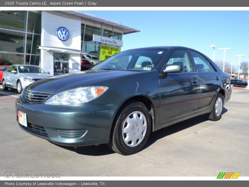Aspen Green Pearl / Gray 2005 Toyota Camry LE