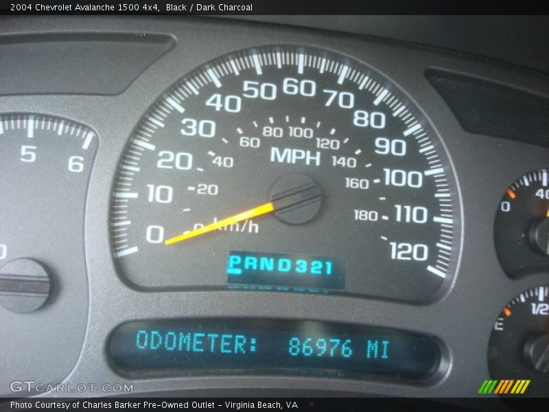 Black / Dark Charcoal 2004 Chevrolet Avalanche 1500 4x4
